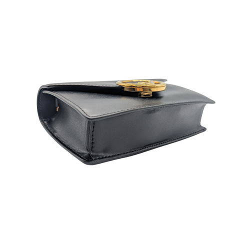 Fendi Cruise F Black Calfskin Leather Chain Crossbody Belt Bag - Picture 6 of 8