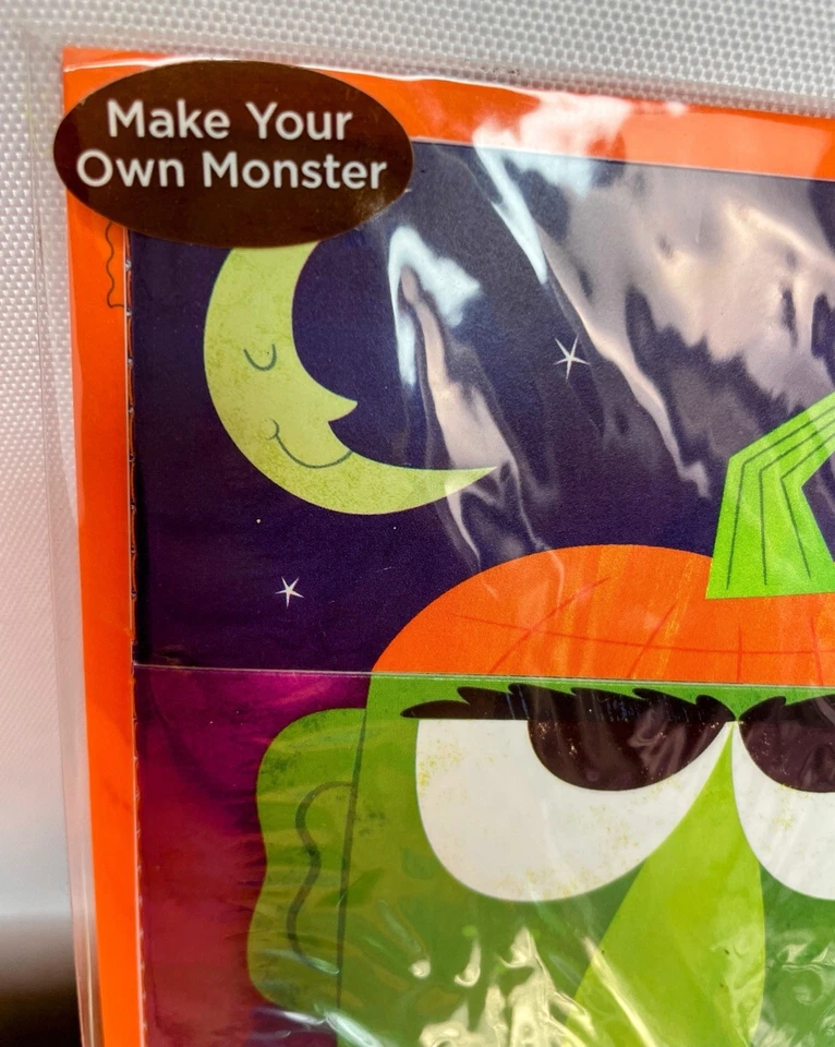 6 PAPYRUS GREETING CARDS, HALLOWEEN, SPOOKY, MONSTER, NEW SEALED 3D EYES MASK - Image 3 of 4