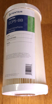 Pentair Pentek ECP5-BB Pleated Cellulose/Polyester Sediment  Filter Cartridge