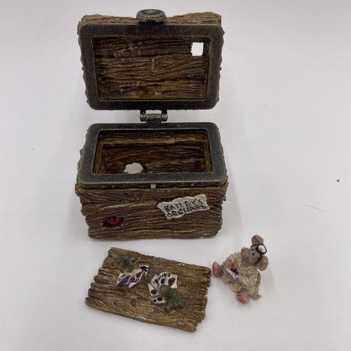 Boyds Bears Treasure Boxes ~ Candace's Apple Crate w/Doc McNibble ~ no box - Foto 7 di 14