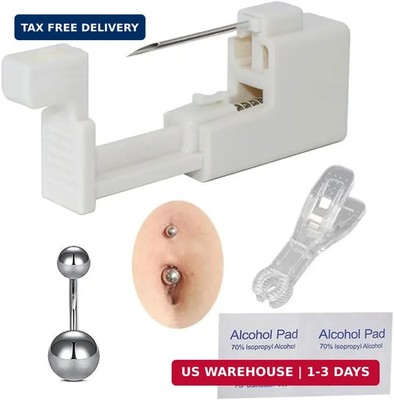 Professional Body Piercing Kit for Lip/Navel/Tongue/Ear/Nose/Belly Button,
