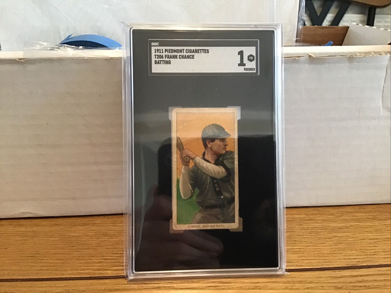 1911 Piedmont Cigarettes T206 Frank Chance Batting HOF Chicago Cubs SGC 1 PR