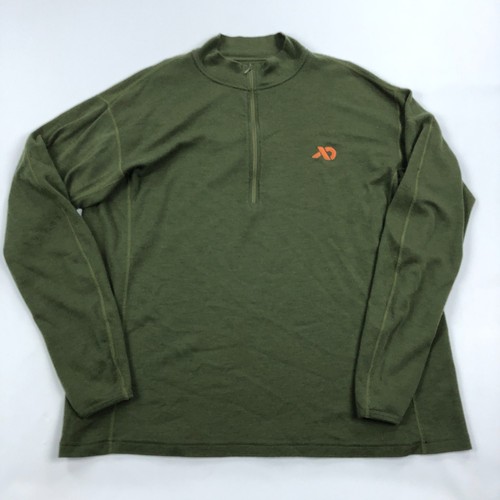 First Lite Chama Pullover Mens XL Green Midweight 1/4 Zip Merino Wool - Picture 1 of 13