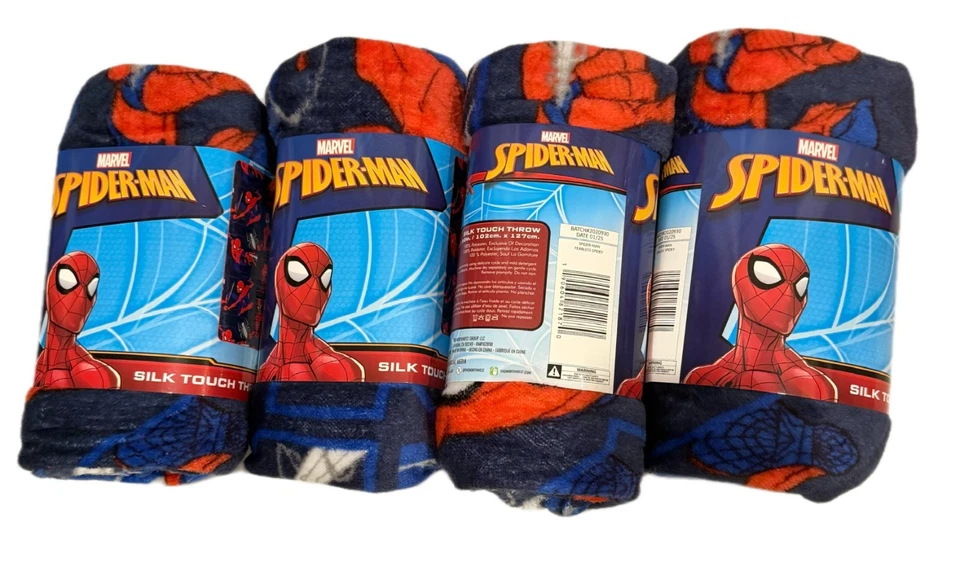 Northwest Spiderman Kids' Bed Silk Throw Blanket 40"x 50" Single Blue new 1 PACK - Image 2 of 3
