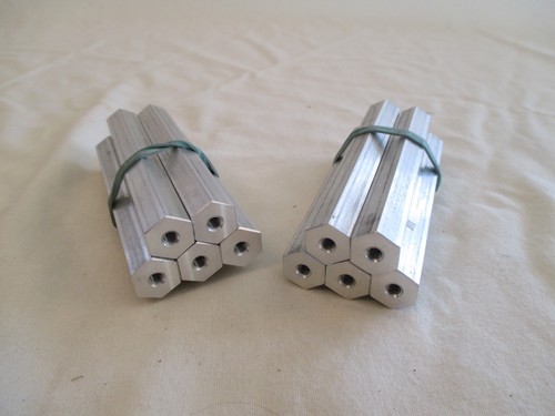 Lot of 10pcs.  Hex Threaded Aluminum Standoff, Spacer, Female, 3 5/8 long. 8-32. - Picture 6 of 8