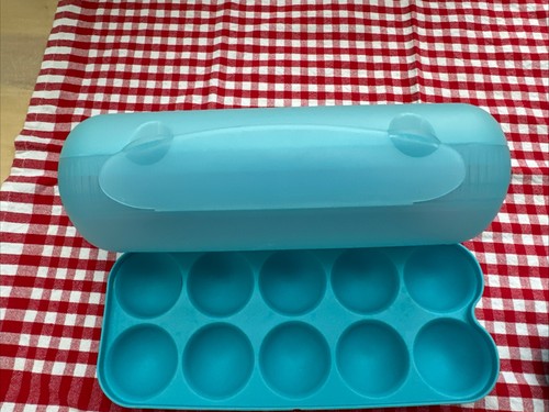 Tupperware Columbus Kolumbus Eierbehälter 10 Eier Lunchbox Türkis XXL Box - Bild 5 von 5