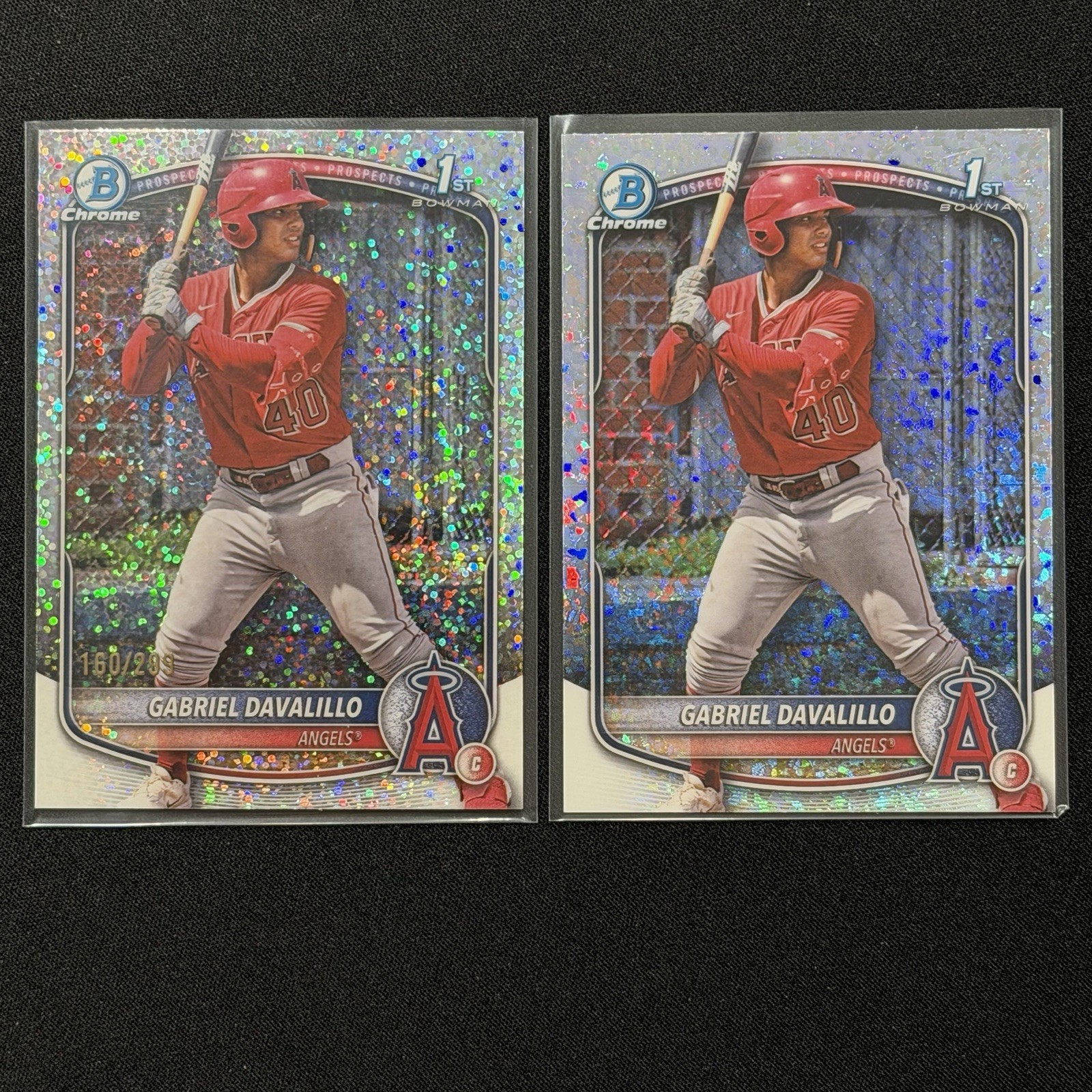 2025 Bowman Chrome Gabriel Davalillo 1st Speckle Refractor /299 + Mini Diamond