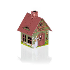 Crottendorfer Räucherhaus Metall "Aschenbrödel" - Räucherkerzen, Advent