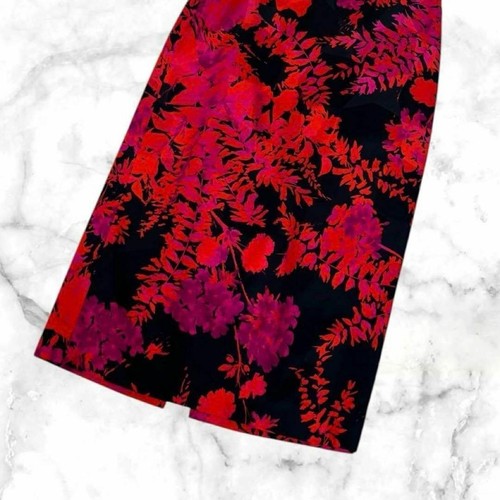 Dries Van Noten Women S Long Floral Print Skirt Flower Dot Pattern Belgium Used - Picture 4 of 9