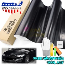 Premium Matte Metallic Satin Pearl Black Vinyl Car Wrap Sticker Decal Sheet Film