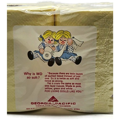 Papel higiénico MD vintage amarillo doble acolchado pañuelo de baño 2 rollos 2 capas NUEVO - Imagen 14 de 14