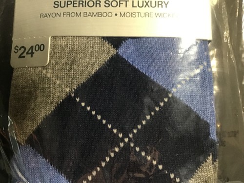 Perry Ellis Portfolio Mens Dress Socks 3 PK Dark Patterned Colors Size 7-12 NEW - Picture 18 of 22