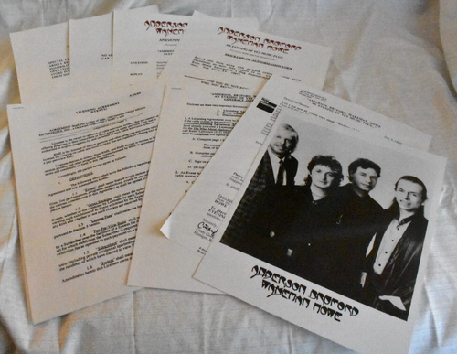 ANDERSON BRUFORD WAKEMAN HOWE - BIOGRAPHY US PROMO MEDIA PRESS PACK - 1989 - OOP - Bild 8 von 9