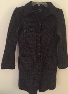 J-Crew-Women-039-s-Wool-Acrylic-Heavy-Cardigan-Jacket-Sweater-Sz-S-M-Charcoal-Gray