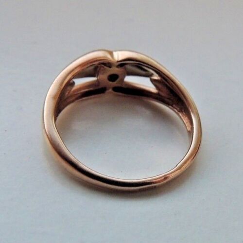 Anillo de oro liso vintage de la Unión Soviética 583,14 K con esmeralda talla 6 - Imagen 4 de 6