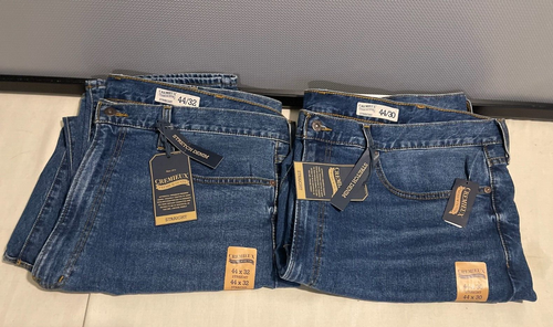 NEW Cremieux Mens Relaxed Straight 44/30 Premium Denimn Jeans Big Man Dark Wash - Picture 2 of 7