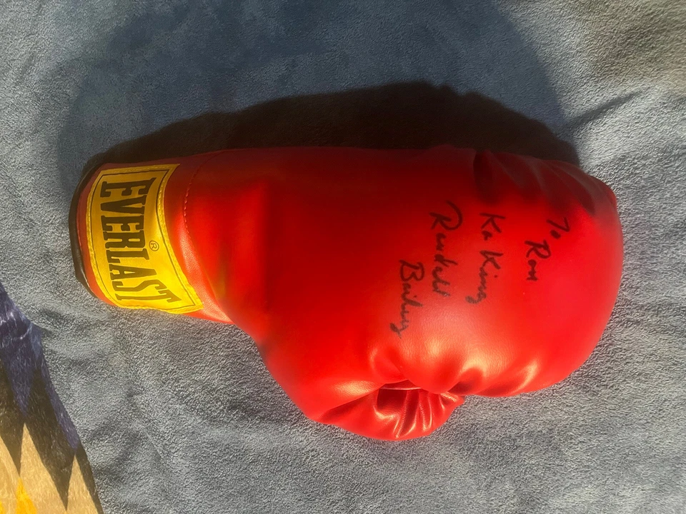 Autographed Randall Bailey KO King Red Everlast Boxing Glove Signed - Image 2 of 4