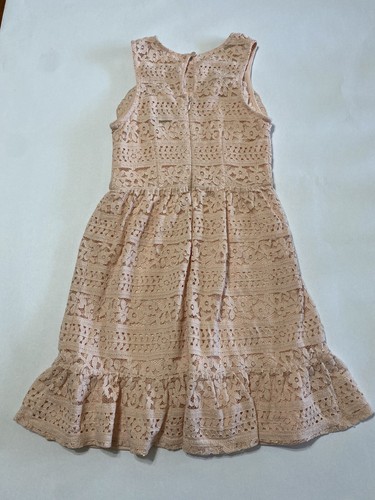DISNEY Princess Dress Pink/Peach Lace Size Girls XS Lace Princess Great Cond!! - Picture 3 of 9