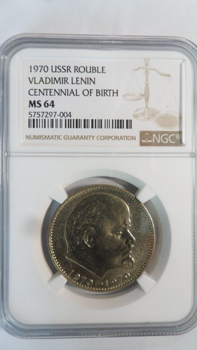 Russia USSR 1 Rouble / Centennial of birth of Lenin, 1970, NGC MS 64 - Picture 1 of 4