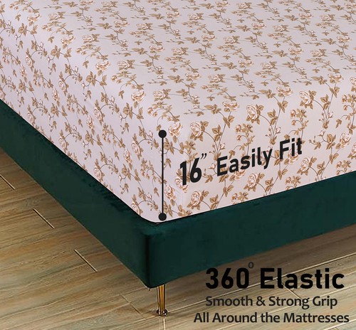 100% Cotton Flannel Sheet Set Deep Pockets Breathable Warm 170 GSM Cozy Soft - Picture 352 of 495
