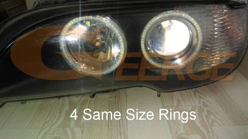 Kit de anillos halo ojos de ángel LED ultra brillantes LCI convertible cupé para BMW E46 - Imagen 4 de 15