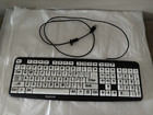 NUKLZ N Large Print Computer Wired USB Keyboard BLACK - White KEYS