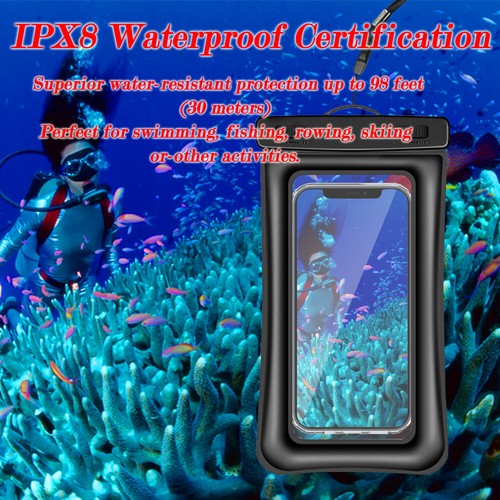 Waterproof Floating Cell Phone Pouch Bag Case For iPhone 16 15 14 Pro Max Plus - Picture 3 of 10