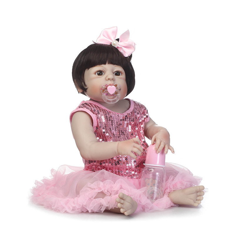 57cm Reborn Babe Full Vinyl Soft Silicone Body Newborn Baby Doll Toy Birthday Ch 57cm Reborn Babe Full Vinyl Soft Silicone Body Newborn Baby Doll Toy Birthday Ch