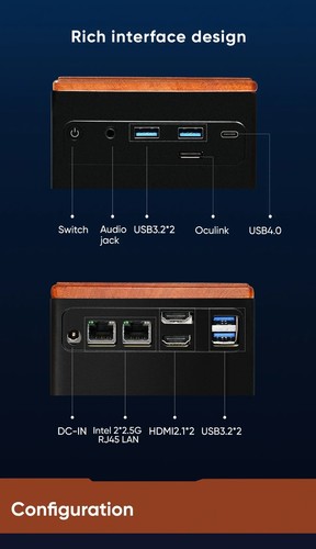 Topton Oculink Mini PC Gamer AMD Ryzen 7 7840HS ES 3*PCIe4.0x4 32G DDR5 6400MHz - Picture 21 of 26