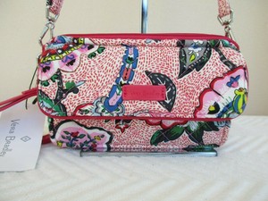 NWT-Vera-Bradley-Iconic-RFID-All-In-One-Crossbody-Bag-Wristlet-Stitched-Flowers
