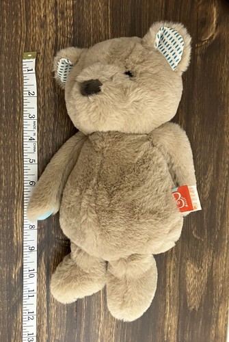 Battat B Softies Cara-Mellow Bear Plush Brown Teal Paws Polka Dot Ears 11” - Picture 3 of 3