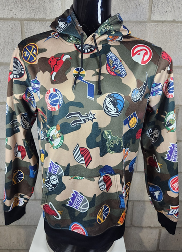 NBA All Teams Camo Hoodie Sweatshirt XL