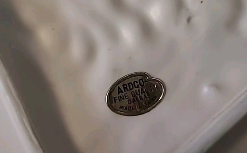 Targhe da parete vintage Ardco ceramica 3D FIORE oro bianco etichetta triangolo Dallas - Foto 3 di 5