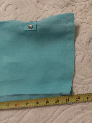 Click Color Me Baumwolle Leinen Capri Hose Gr. M Gummibund Pull On Pastellblau - Bild 9 von 11