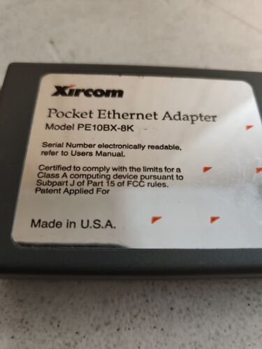 XIRCOM POCKET ETHERNET ADAPTER MODEL PE10BX-8K - Picture 2 of 9