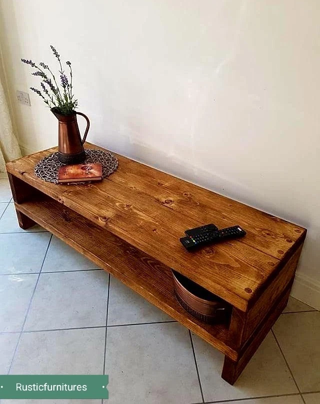 Wood plank tv stand deals