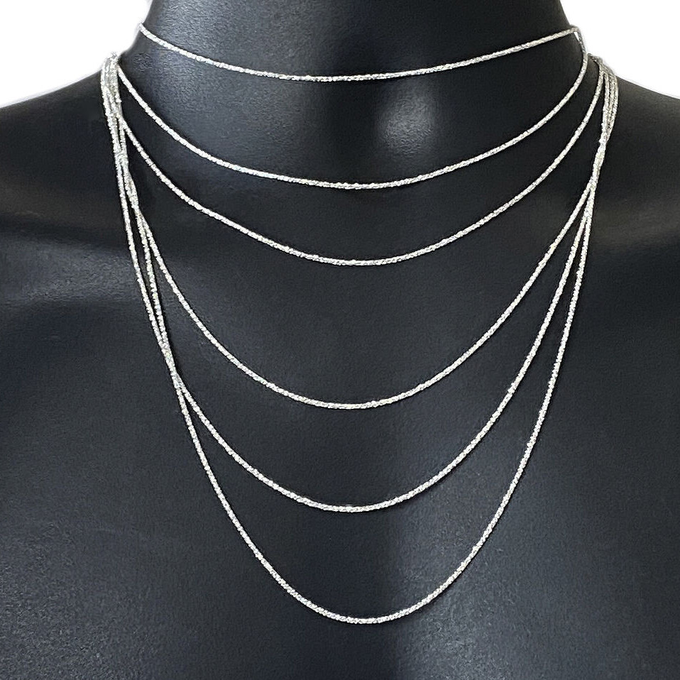 Silver Mix Chain Necklace PRY シュウト Antique Silver Chain Necklace – PRY