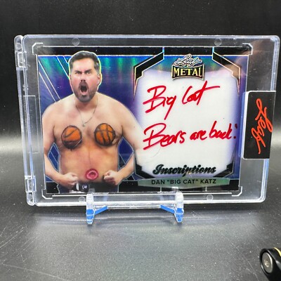 Dan  Big Cat  Katz Auto /200 Bears are Back 2024 Leaf Inscriptions Barstool Red