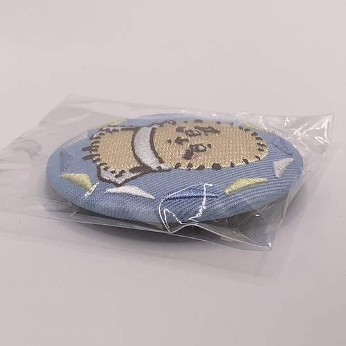 Sea Otter Rakko Chiikawa Embroidered Can Badge Biscuit JAPAN Limited New F/S - Foto 7 di 8