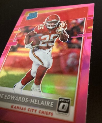 2020 Panini Donruss Optic Pink Prizm #171 Edwards-Helaire Rated Rookie KC Chiefs - Picture 4 of 4
