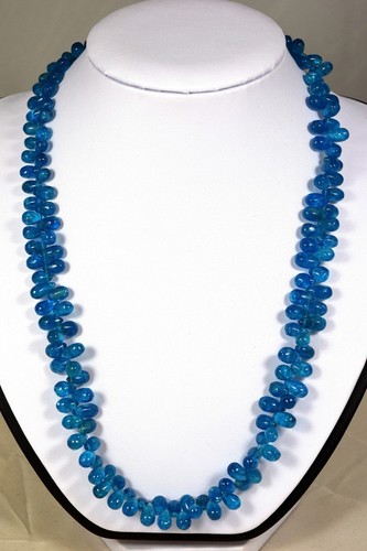 APATIT Paraiba Kette Collier 246,00ct. Schmuck Edelstein Heilstein Brasilien - Bild 2 von 3