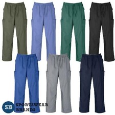 Men's & Ladies Unisex Classic Scrub Cargo Pants Nurse Doc Medical Healthcare New