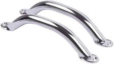 2PCS Boat Handrail Grab Handle Polished Stainless Steel Round Tube - 9" Long