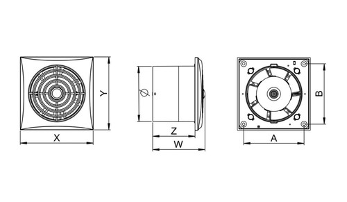 Silent Extractor Fan 125mm with Timer and Motion Sensor Low Noise Energy - Picture 3 of 3