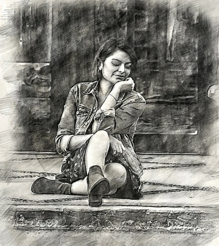 Portrait personnalisé dessin de photo idée cadeau de Noël cadeau d'art personnalisé cadeau - Photo 10 sur 12
