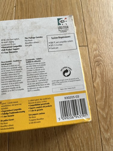LOGITECH 1994 Vintage Pilot Mouse Serial Version IMB Compatibles - NEW SEALED - Picture 5 of 7