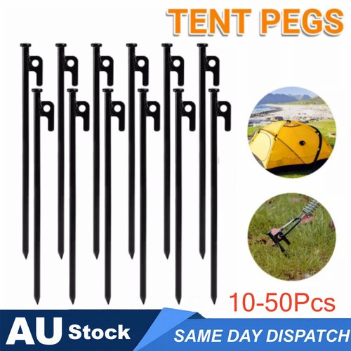 10/20/30/50x Heavy Duty Steel Metal Tent Canopy Camping Stakes Peg Ground Nail#