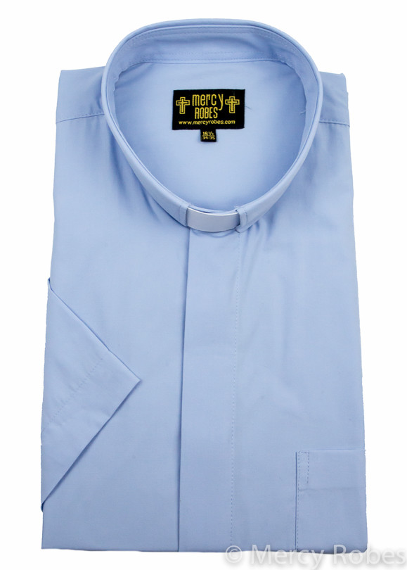 Light blue clergy shirt Clearance