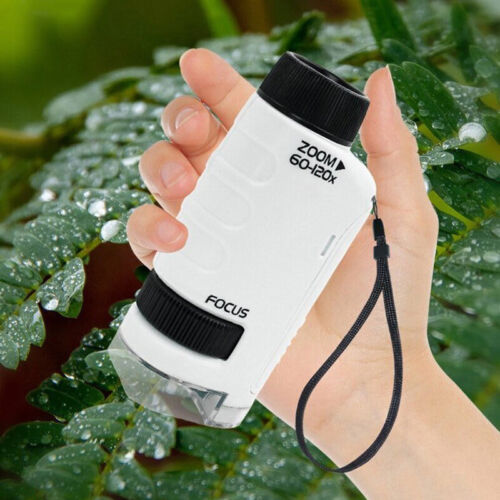 60~120x Pocket Microscope for Kids & Adults, Portable Microscope with LED Light - Picture 2 of 15