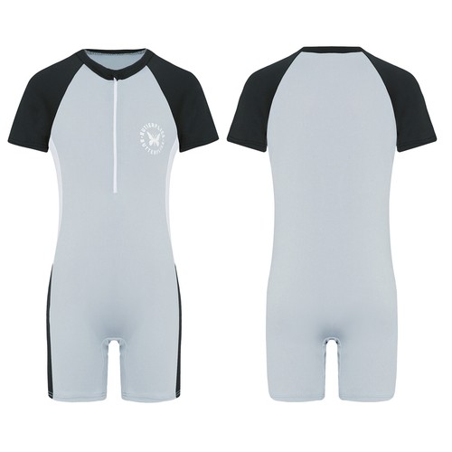 Kids Girls Swimsuit Swimming Rompers Gym Leotard Boyleg Bodysuit Color Block - Picture 4 of 19